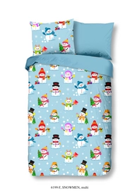 Dekbedovertrek Good Morning Kids Snowmen Multi Katoen