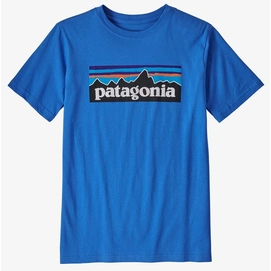 T-Shirt Patagonia Boys P6 Logo Organic SS Bayou Blue