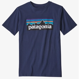 T-Shirt Patagonia Garçon P6 Logo Organic New Navy-M