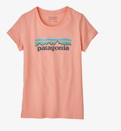 T-Shirt Patagonia Pastel P6 Logo Organic Flamingo Pink Mädchen