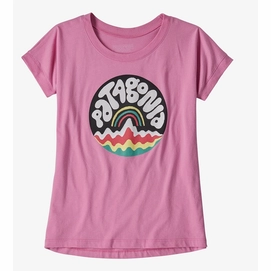 T Shirt Patagonia Filles Graphic Organic Bubble Fitz Marble Pink-L