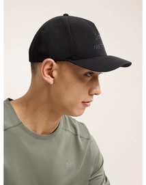 S24-X000007763-Bird-Word-Trucker-Curved-Hat-Black-Graphite-Side-View