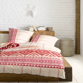 Bettwäsche s.Oliver Tribal Rot Beige Feinflanell