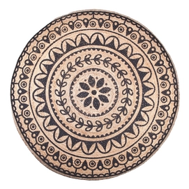 Vloerkleed By-Boo Jute Round Black (220 x 220 cm)