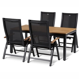 Tuinstoel Hartman Belcampo Recliner Teak FSC 100% Grijs