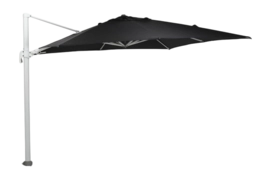 Zweefparasol Garden Impressions Hawaii Big Pole Wit Zwart 350x350 cm