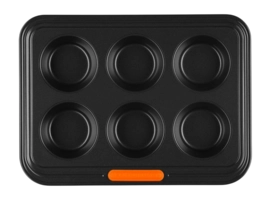 Backform Le Creuset 6 Muffins 29 x 22 cm Black