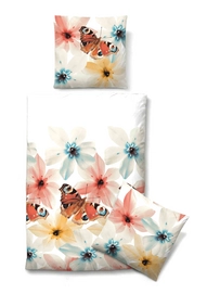 Bettwäsche Biberna Butterfly Orange Mako-Satin