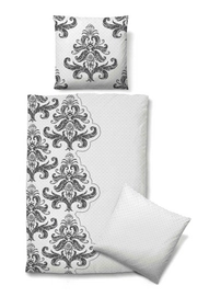 Bettwäsche Biberna Dentelle Grau Mako-Satin