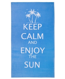 Strandtuch JMA Keep Calm Blau