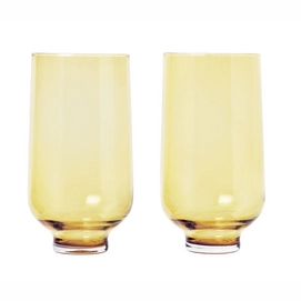 Verre Tumbler Blomus Flow Dull Gold 7,5 cm (Set de 2)