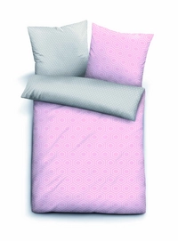 Bettwäsche Biberna Mako-Satin Rosa