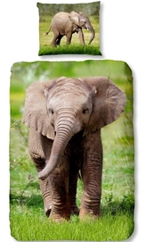Dekbedovertrek Good Morning Elephant Multi Katoen