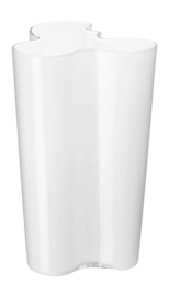 Vaso di vetro Iittala Alvar Aalto h 25,1 cm, Bianco opalino