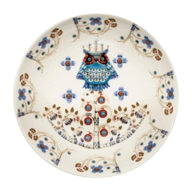 Piatto fondo Iittala Taika 20 cm, Porcellana, Gufo, Bianco Multicolore