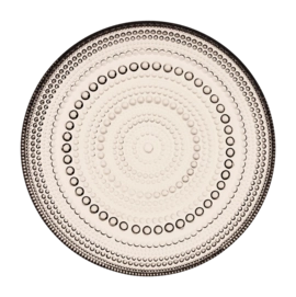Piatto piano Iittala Kastehelmi 17 cm, Goccia di rugiada, Vetro, Beige Lino