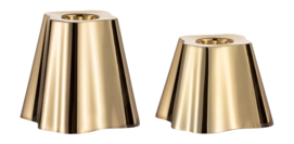 Porte-Bougie Iittala Aalto Laiton 5 + 6,5 cm (Set de 2)