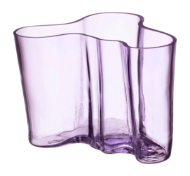 Vaso di vetro Iittala Alvar Aalto h 14 cm, Viola chiaro