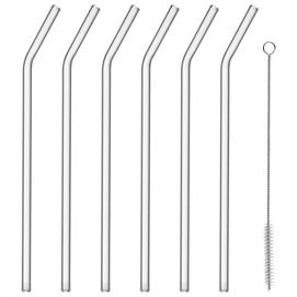 Glazen Rietjes Blomus Sala Bent Clear (set van 6)