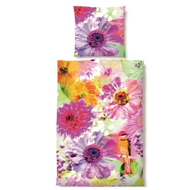 Bettwäsche Biberna Blumengarten Mako-Satin