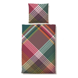 Bettwäsche Biberna Labyrinth Rubin Mako-Satin