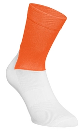 Fahrradsocke POC Essential Road Socks Zink Orange/Hydrogen White