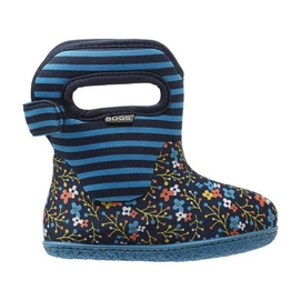 Gummistiefel Baby Bogs Flower Stripes Indigoblau