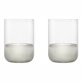 Tea Light Holder Blomus Calma Light Gray (set of 2)