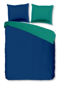 Dekbedovertrek Good Morning Uni Blauw / Aqua Katoen