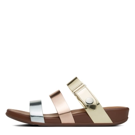 Sandaal FitFlop Gladdie™ Slide Leather Precious Metals