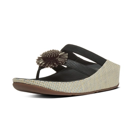 FitFlop Rosita Toe-Post PU Black