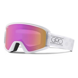 Masque de Ski Giro Womens Dylan White Dots Amber Pink Yellow