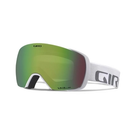 Skibril Giro Contact White Wordmark Vivid Emerald /Vivid Infrared