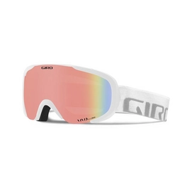 Skibril Giro Compass White Wordmark Vivid Infrared