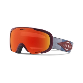 Skibril Giro Compass Maroon Titanium Mountain Division Vivid Ember