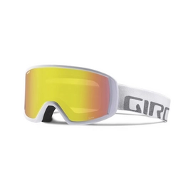 Skibril Giro Scan White Wordmark Yellow Boost
