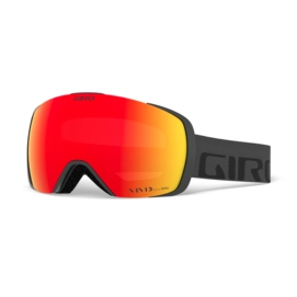 Skibril Giro Contact Grey Wordmark Vivid Ember / Vivid Infrared