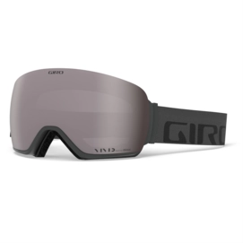 Skibril Giro Article Grey Wordmark Vivid Onyx / Vivid Infrared