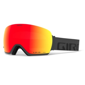 Skibril Giro Article Grey Wordmark Vivid Ember / Vivid Infrared