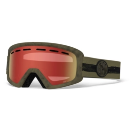 Skibrille Giro Rev Olive Dye Amber Scarlet Kinder