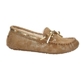 Pantoffels Dames Ruby Brown Suède Gold