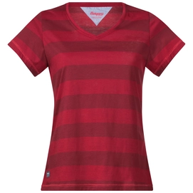 T-Shirt Bergans Bastoy Lady Red Burgundy Striped Strawberry Damen