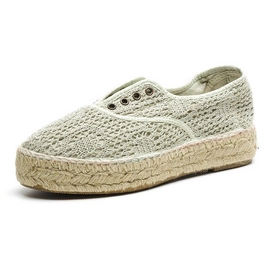 Sneaker Natural World Ingles Yute Rejilla Tintado Cemento