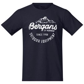 T-Shirt Bergans Mens Classic Dark Navy White-S