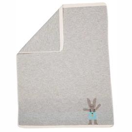 Babydecke David Fussenegger Juwel Bunny Rabbit Stripes Grau