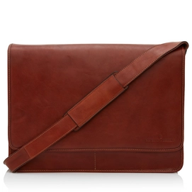 Laptoptas Castelijn & Beerens Verona Lichtbruin Posttas 15,6"