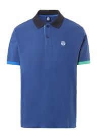 Polo North Sails Men SS Polo Graphic Ocean Blue