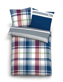 Bettwäsche Tom Tailor Karo Indigo Mako-Satin