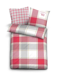 Bettwäsche Tom Tailor Karo 62 Rot Mako-Satin