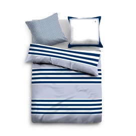 Bettwäsche Tom Tailor Mako-Satin Stripes Blau